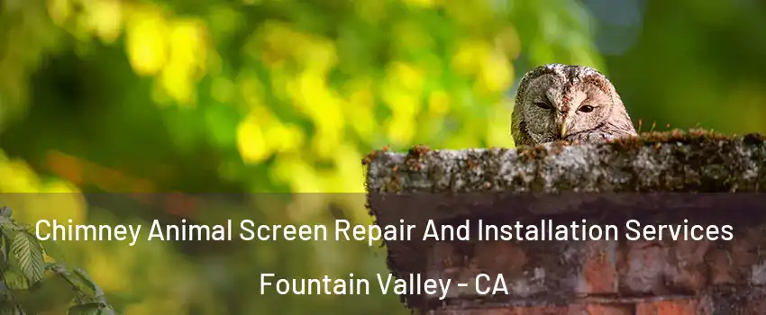  Chimney Animal Screen Repair And Installation Services Fountain Valley - CA