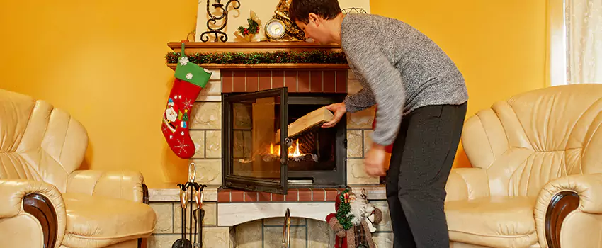Rusted Metal Fireplace Restoration in Fountain Valley, California
