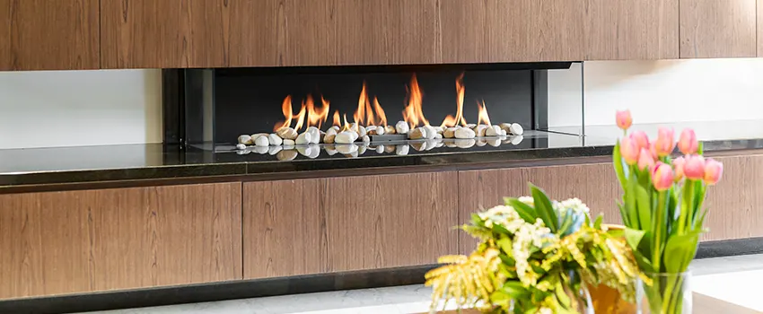 Double-height Fireplace Design Refurbishment in Fountain Valley, California